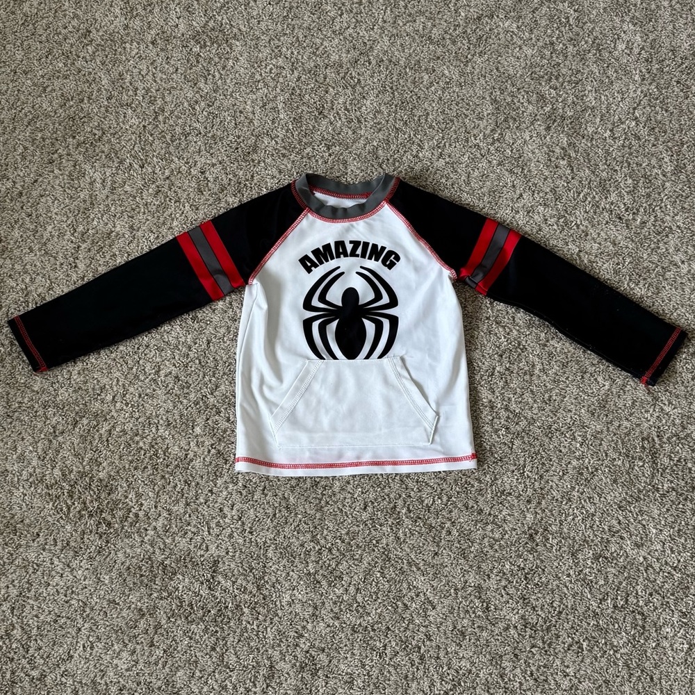 MARVEL | Spider Man long sleeve Rash Guard size 3T